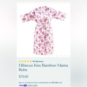 Bamboo Mama Robe - Pink Floral